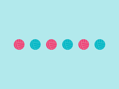 Knit Circus Yarn Balls icon illustration vector yarn