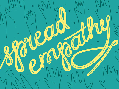 GoFundMe Giving Report: Spread Empathy branding hand lettering hands illustration script sparkle typography vector
