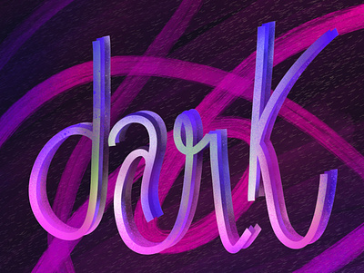 Dark design grainy illustration letter lettering procreate procreate app procreate art