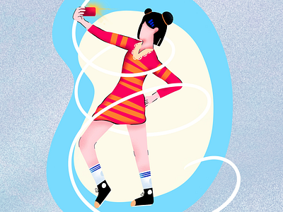 The selfie girl artist artwork character characterpose digitalart digitalpainting girl illustration illustrator pose procreate the selfiegirl visualart