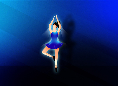 The Dancer adobe illustrator artwork ballerina ballet characterdesign girl illustration grainy illustration illustrator landscape vector