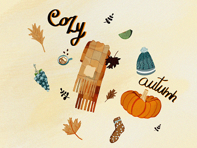 Cozy autumn artwork autumn coziness cozy design fall illustration pixel season warm