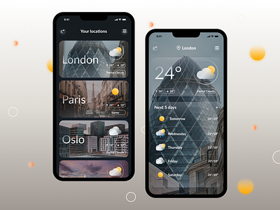 Weather App application concept conceptapp design figma graphic design mobile mobileapp mobileweatherapp product design ui uiux weather