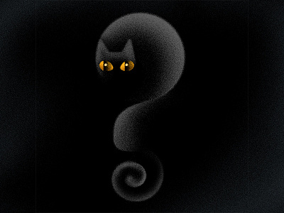Enigmatic cat cat character characterdesign illustration question questionmark the100dayproject