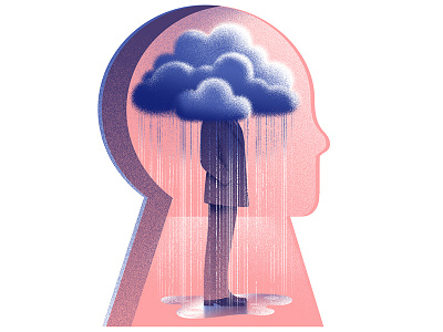 Mental Health Week brain grainy health illustration mentalhealth mind photoshop rain vectors