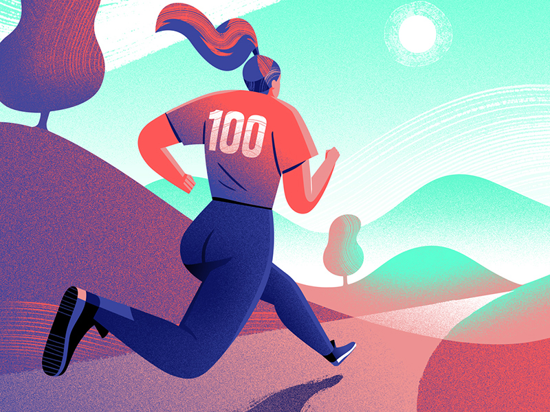 Global Running Day by Cat Finnie on Dribbble