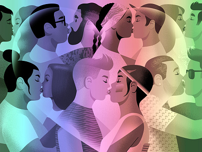 International Kissing Day & Pride characterdesign colours digitalart diversity illustrations illustrator internationalkissingday love pride pridelondon rainbow vectors