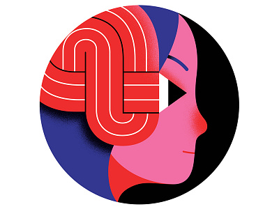 Icon for social media animation concept digitalart graphic illustration illustrator portrait profile vector