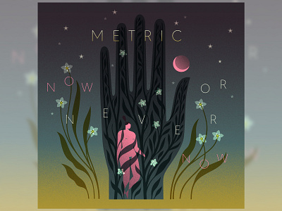 Metric - Now or Never Now digitalart flowers grainy illustration illustrationartist illustrator music artwork nervoussystem plants vectors woman