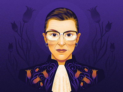 RBG creativewomen digital illustration illustrated portrait illustration illustrator inspiring women portrait rbg womens rights womenwithpencils