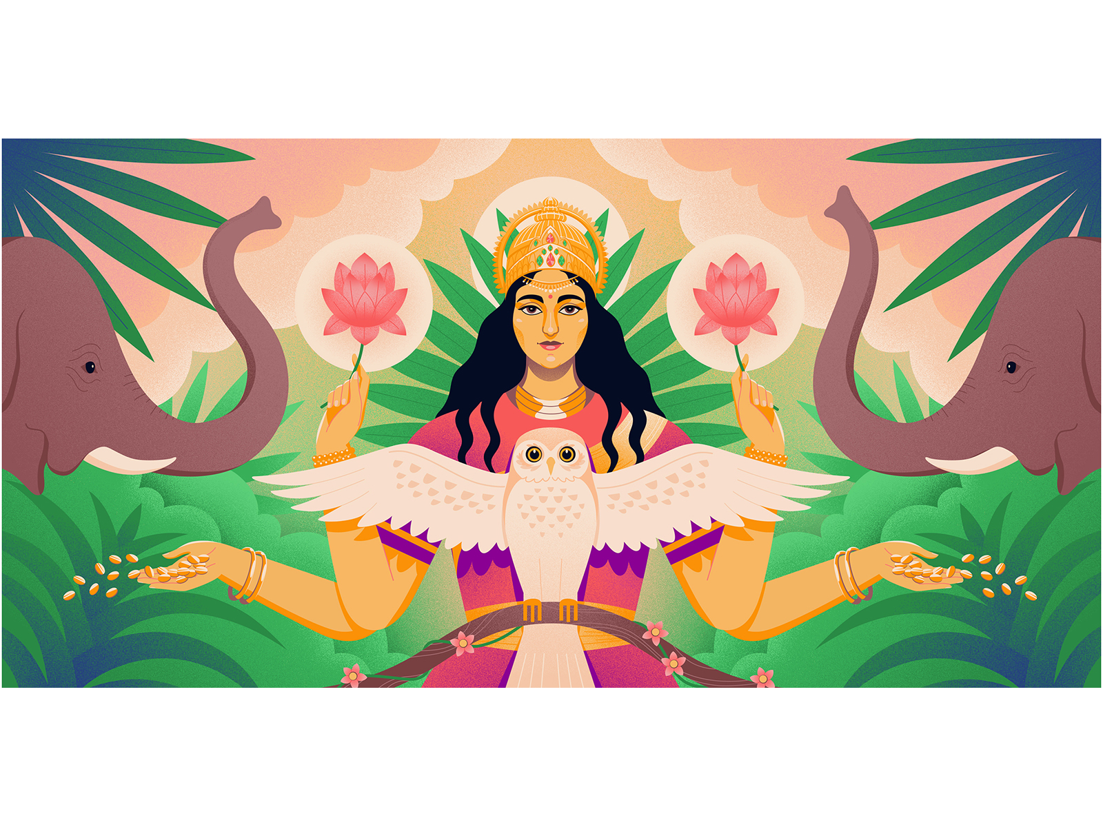 Dribbble Medium Goddess Lakshmi Dribbble By Cat Finnie