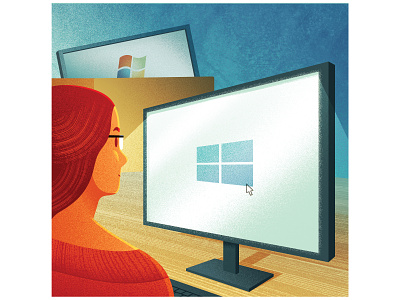Which? Magazine - Retiring your old computer computer editorial art illustration illustrator magazine illustration spot illustration tech vectors windows