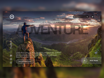 Website UI - Adventure graphic design ui desgin ux design web design