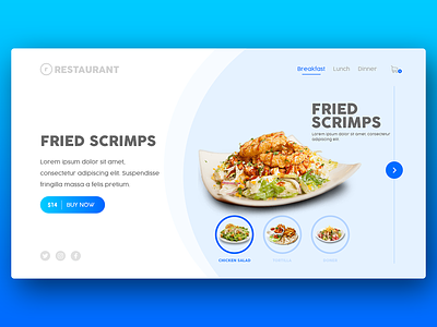 Website UI - Restaurant graphic design uiux web design
