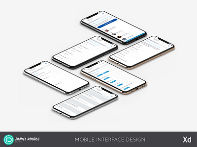 Mobile Interface Design - 5 Phone Mockup (2019)