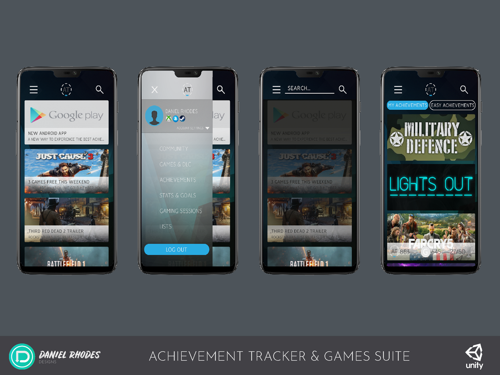 Achievement Tracker with Games Suite Main App (2018) by Daniel Rhodes