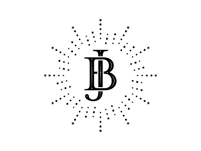 J+B logo typography wedding