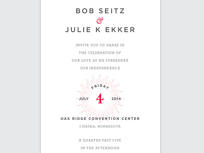 Jb Invite design invite typography wedding