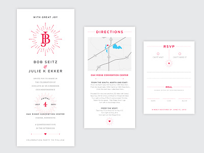 J+B All invite typography wedding