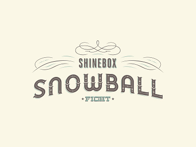 Shinebox Snowball Fight design typography