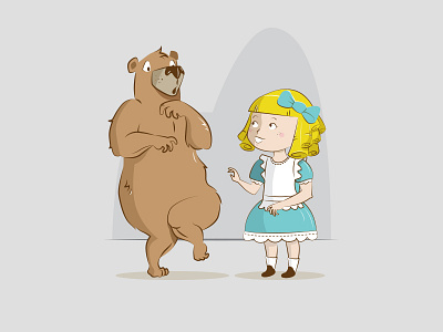 Goldilocks Dribbble illustration vector
