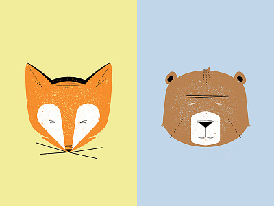 Fox & Bear illustration nursery