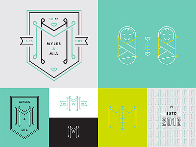 M&M Mark branding identity illustration logo typography