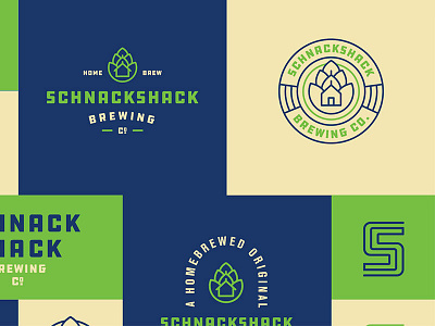 Schnack Shack beer hops identity logo typography