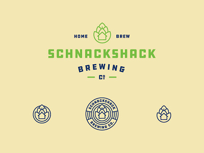 Schnack Shack v2 beer hops identity logo typography