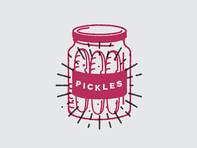 Pickles icon illustration texture vector vintage