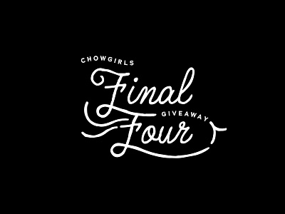 Final Four design giveaway typography