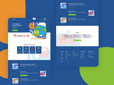 Duolingo Website Redesign branding duolingo education flat redesign ui uiux web web design web illustration