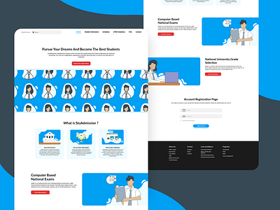 StuAdmission education education app education web landing page ui uidesign uiux web web design webdesign website