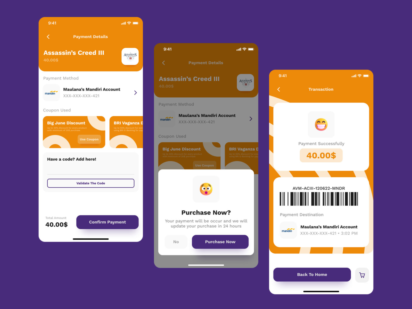 🎮 GameAppu Payment Process by Maulana Rifky Yudhira on Dribbble