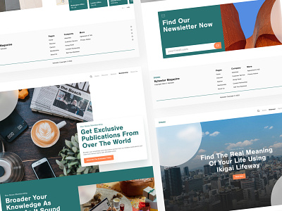 📰 Nyhester - Newspaper Media Landing Page agency blog figma formal green media minimalist newspaper ui design uiux web design