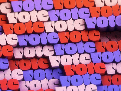 VOTE 🗳️ 3d 3d text 3d type animated type animated typeface animation cinema4d democracy election election2020 loop motion motion design nov3 november3 november3rd oh no type vote vote2020 voter turnout