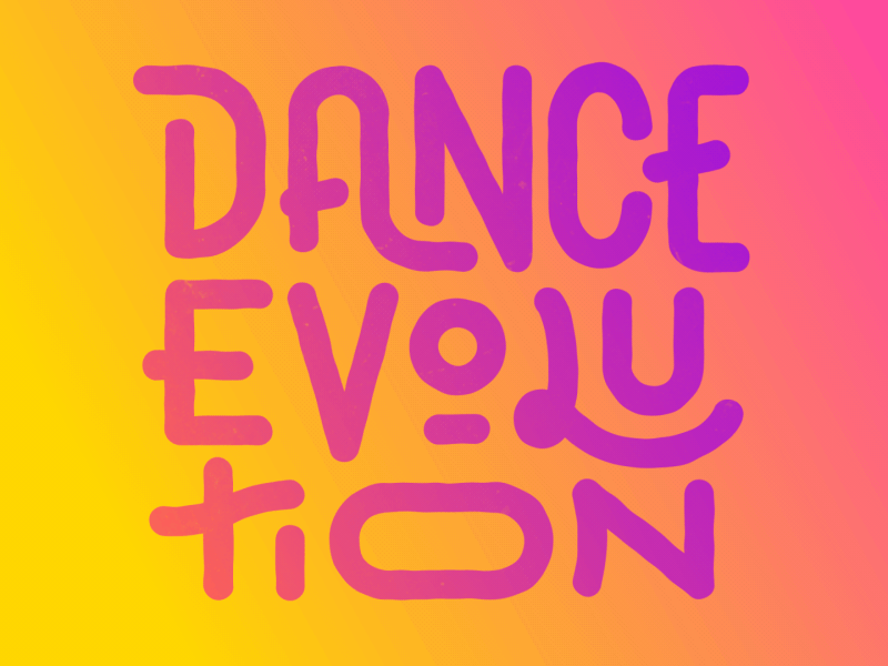Dance Evolution Show Title animated lettering interlock text interlock type lettering lettering animation logo logo animation logo design show title title title design type animation