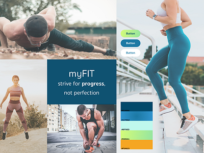 Fitness App Mood Board app design fitness app health app moodboard sketch ui ux
