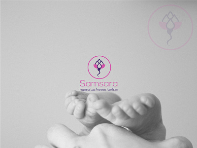 Samsara baby branding design icon logo minimal pregnancy vector