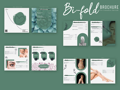 Bi-fold Brochure for Cosmetics Brand brandidentity branding brochure design flat graphicdesign logo minimal poster