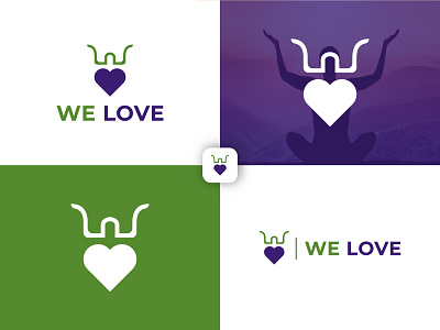 We Love branding design flat graphicdesign illustration logo minimal ui vector