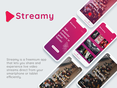 Visual identity and UI/UX for video streaming app