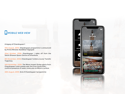 ISRO - Mobile Web View app branding illustration isro minimal redesign ui uidesign webdesign