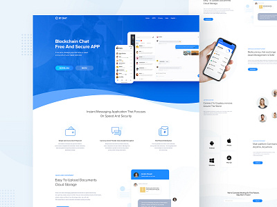 Blockchain / Chat landing page design