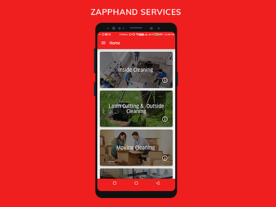 Zapphand - Cleaning Service Mobile App app design cleaning service mobile app mobile app mobile app design mobile app development ui ux design