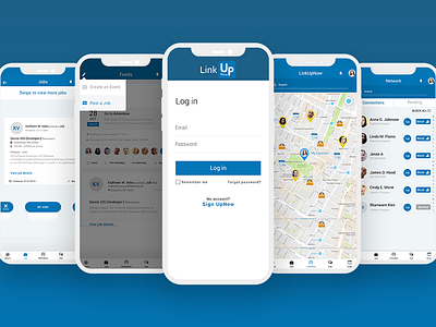 Linkup Now - Social Networking App app design application development mobile app mobile app design mobile app development social app social networking app ui ux design