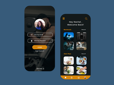Fitness App Design app design application diet app fitness app gym app ios mobile app design uiux workout