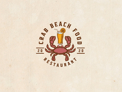 Crab Logo beach juice beach logo beach restaurant logo carb beach logo crab logo juice logo sea juice logo sea logo sea restaurant logo