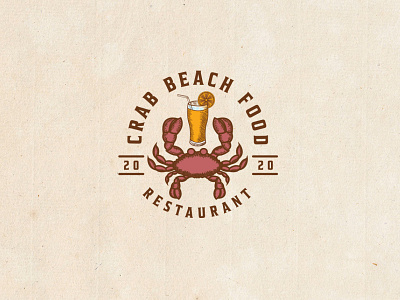 Crab Logo beach juice beach logo beach restaurant logo carb beach logo crab logo juice logo sea juice logo sea logo sea restaurant logo