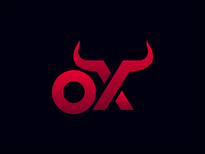 OX Logo animal logo apparel logo branding branding logo bull bull logo fashion logo ox ox fashion logo ox logo ox wordmark logo simple logo wear logo web logo wordmark logo